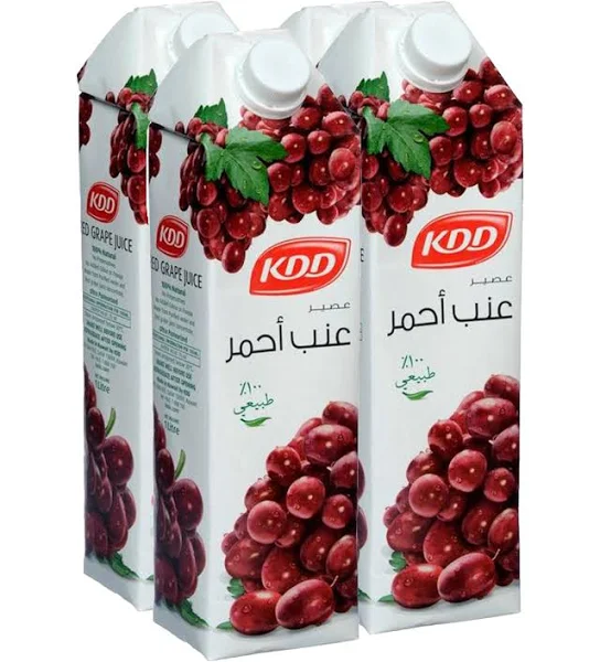 KDD red grape juice 1 liter x 12 - carton