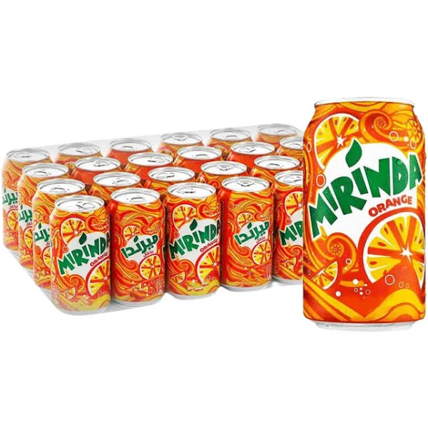 Mirinda orange cans 320 ml × 24 - carton