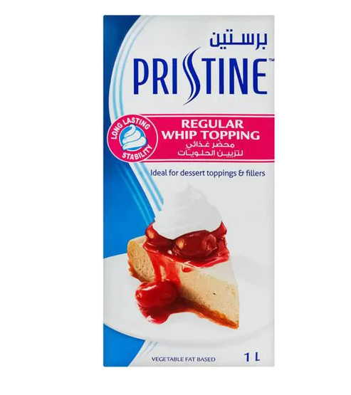 Pristine whipping cream 1 L x 12 - carton