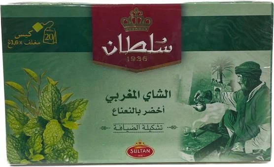 Sultan Green Tea With Mint 20 Tea Bags - Box