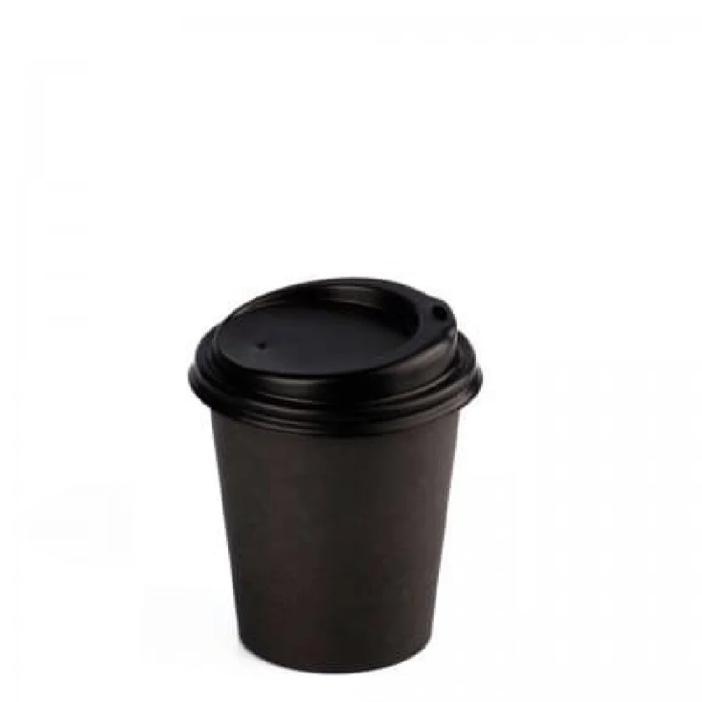 Black cup lid 12 Oz x 1000 - carton