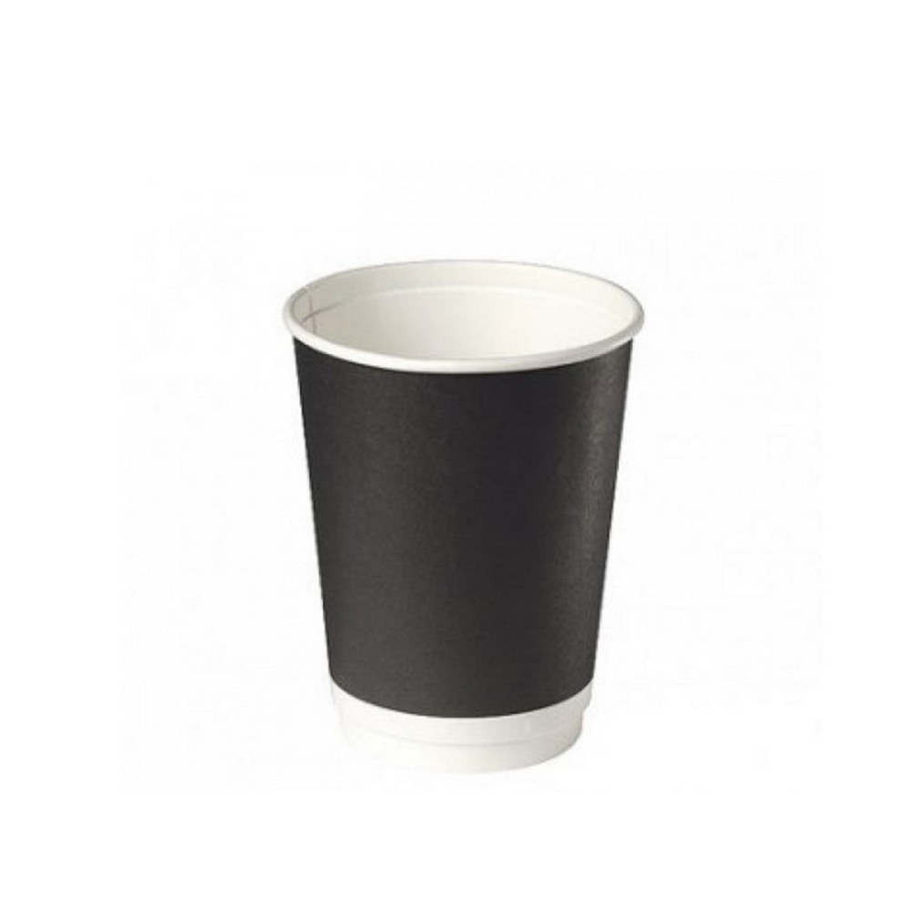 Double Wall Black Paper Cups 4 oz × 500 pcs - Carton