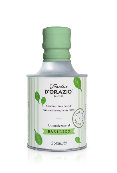 D'Orazio Extra Virgin Olive Oil with Basil Flavor 250 ml