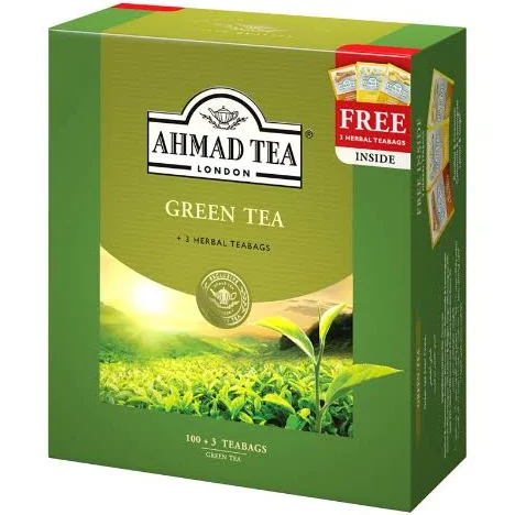 Ahmed green tea 100 sachets - box