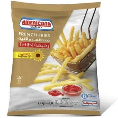 Americana thin potatoes, size 6×6 - 10 kg - carton