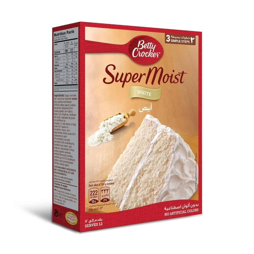 Betty Crocker white cake 500g - carton