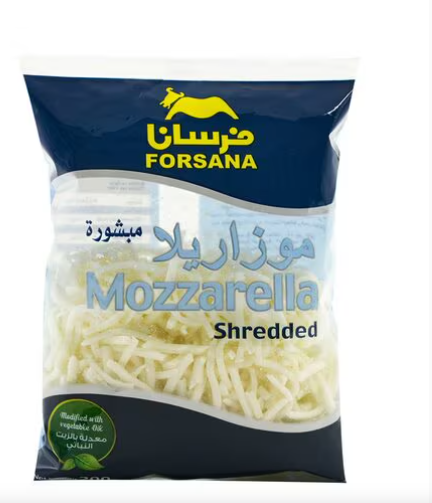 Forsana Shredded Mozzarella Cheese 2 kg × 6 - Carton