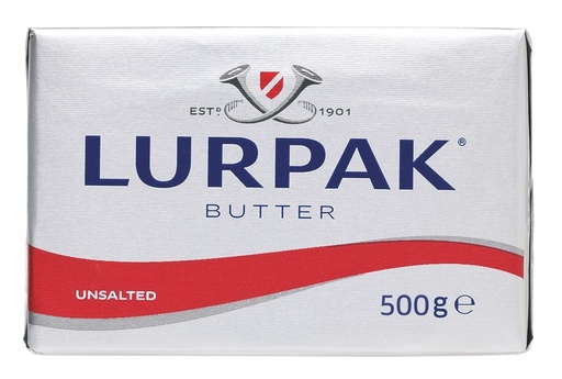 [Ol0004975] Lurpak Unsalted Butter 500 gm × 20 - Carton