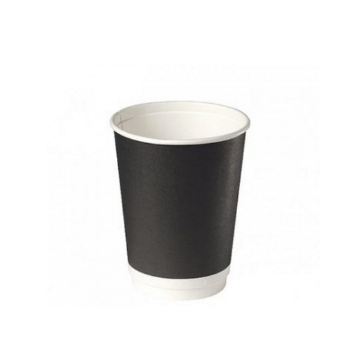 [BA0005583] Double Wall Black Paper Cups 4 oz × 500 pcs - Carton