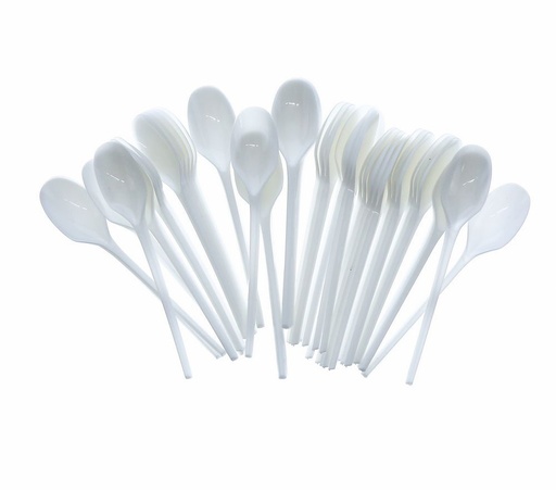 [BA0005688] Small white plastic spoons 1000 pieces - carton