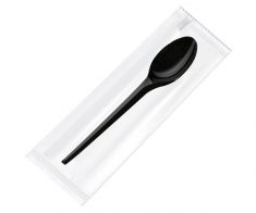 [BA0000050] VIP Coated Black Spoons 500 Pcs - Carton