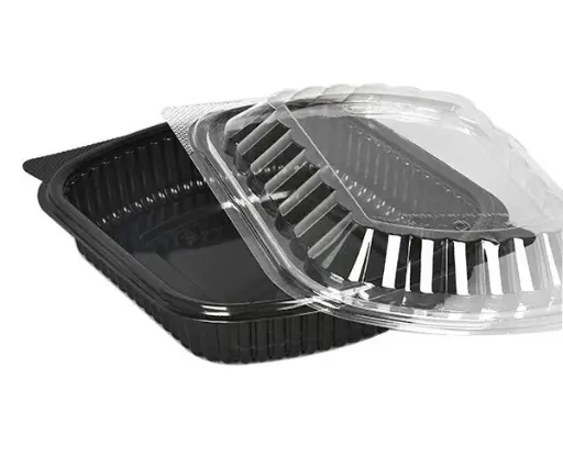 [BA0000058] Black microwave plate With Lid 1 partition